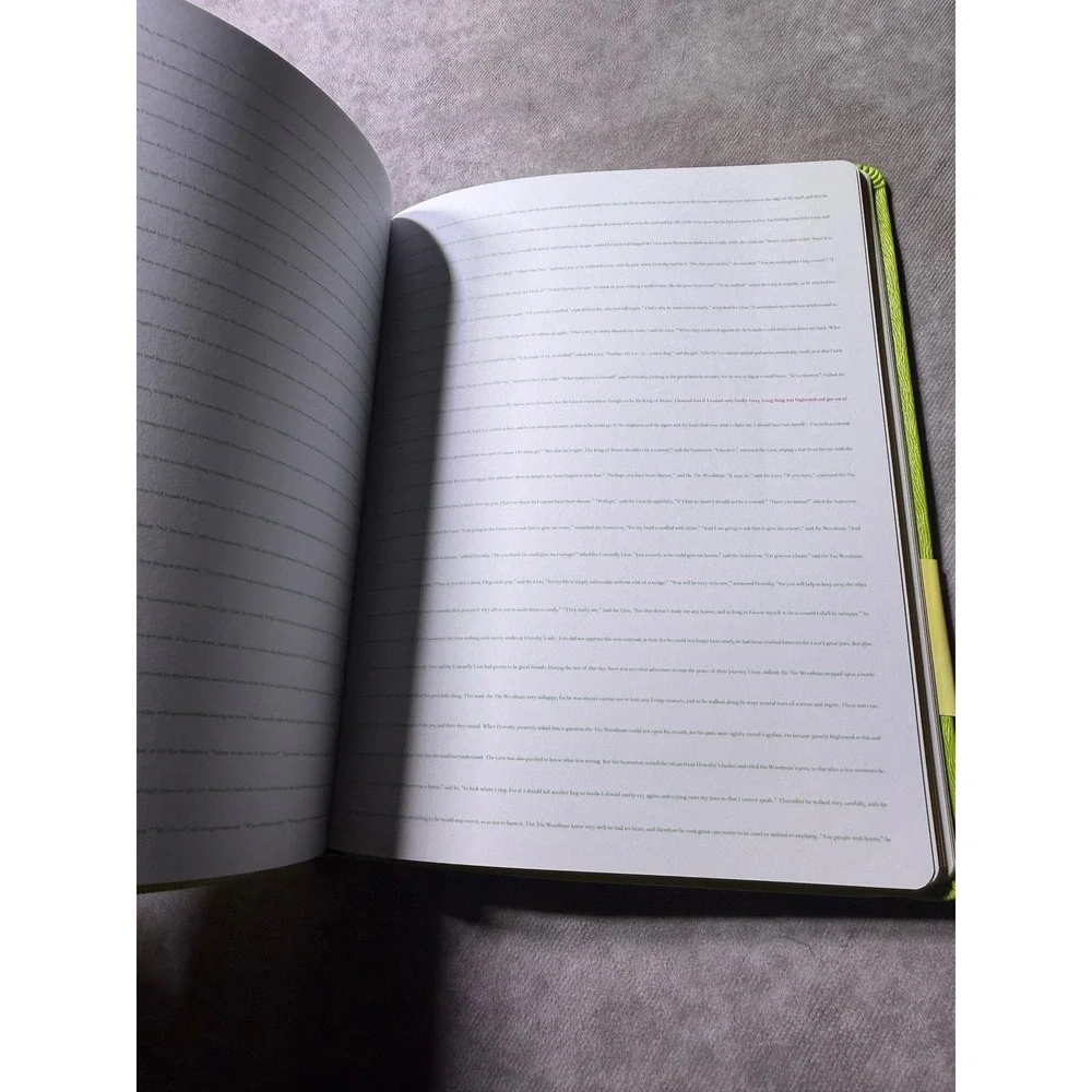 A Novel Journal The Wizard of Oz L Frank Baum Green Lined Notebook 160 Pages NEW